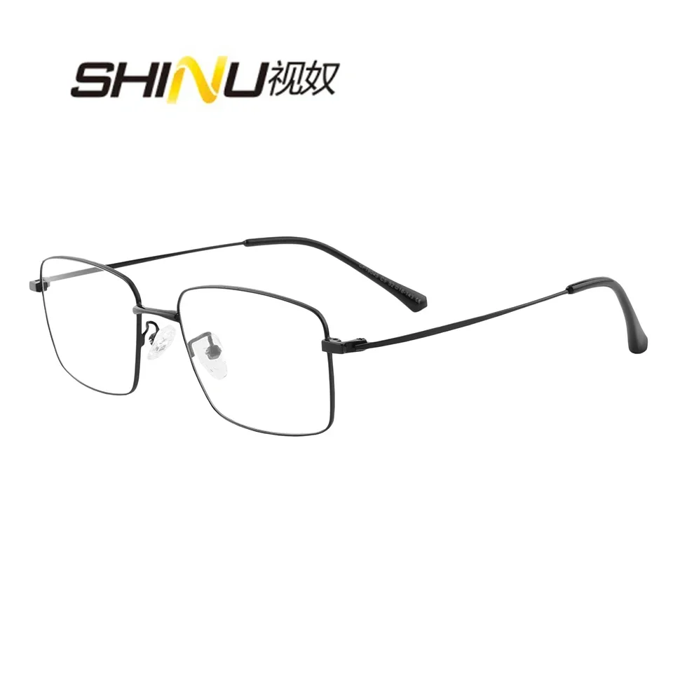 

SHINU brand Progressive Multifocal Reading Glasses Men Y2k Glasses Metal Frame progressive lenses automatic adjustment lunette