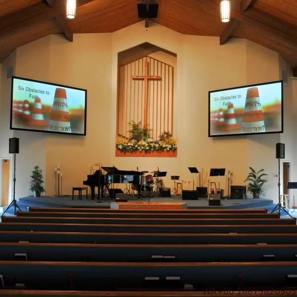 

LED Display Custom Shape Church Screen Flexible Design Curved Wall Mount Solution P1.87 COB Display