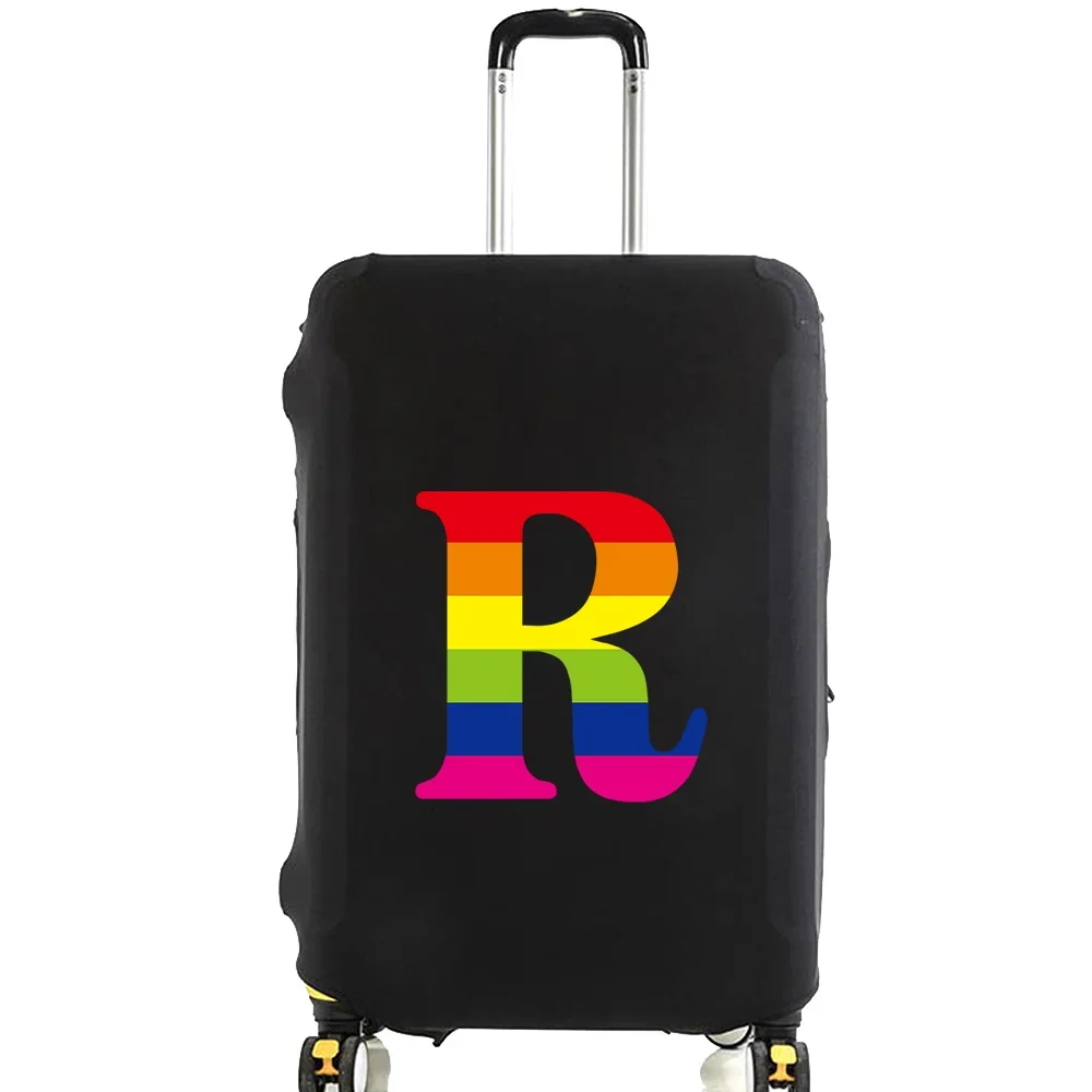 Travel Luggage Cover Suitcase Protective Case Traveling Accessories for 18-32" Trolley Baggage Dust Covers Rainbow Letter Print