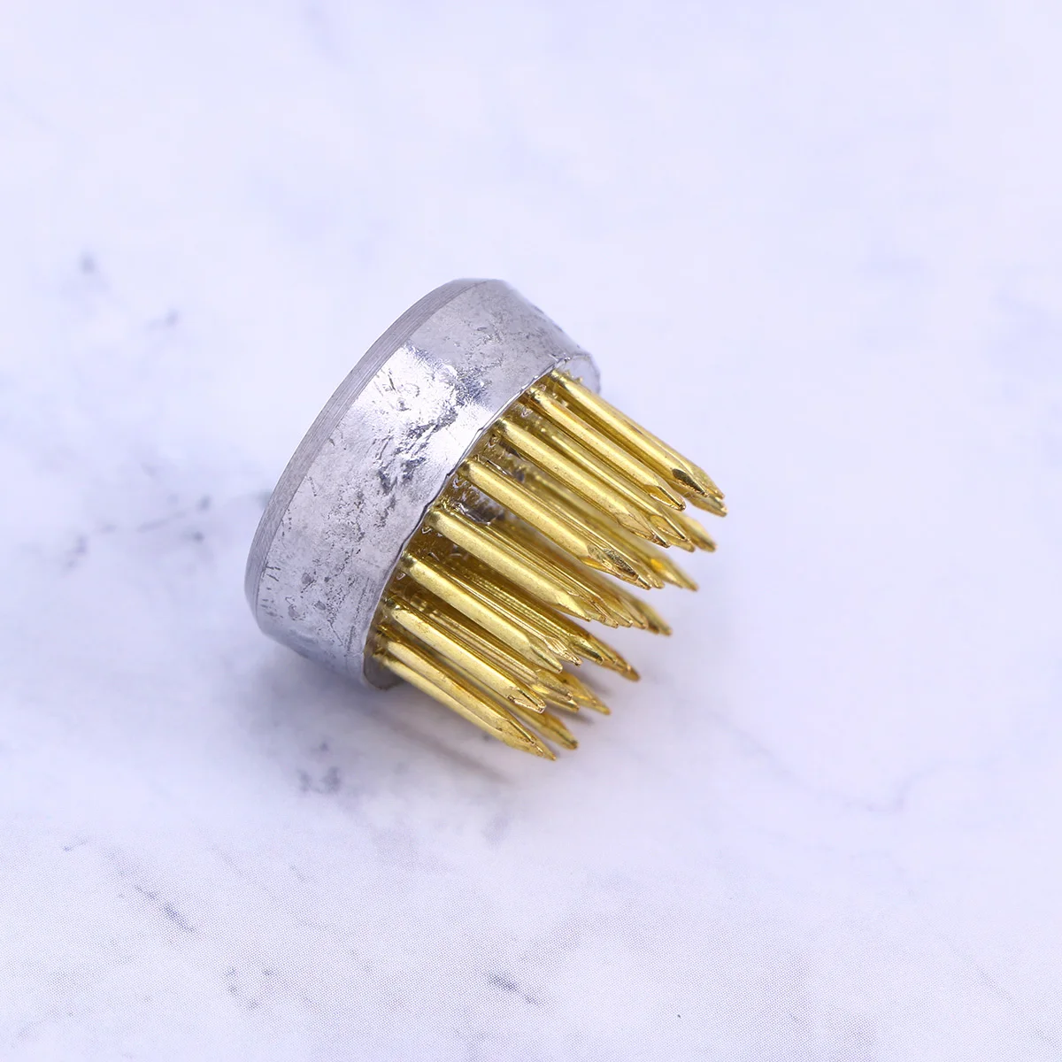 

Brass Flower Arranging Holder Ikebana Kenzan Gold Pin Frog For Floral Design Spiky Tool Heavy Use Submersible