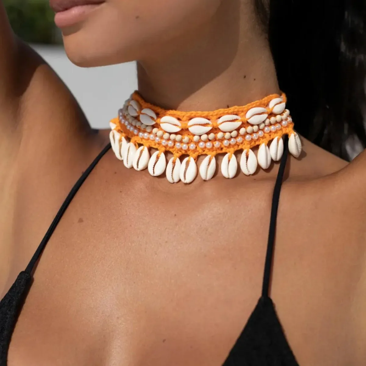 Beach Vacation Style Holiday Gift Bohemian Style Shell Bracelet, Necklace and Anklet Multi-functional Accessory