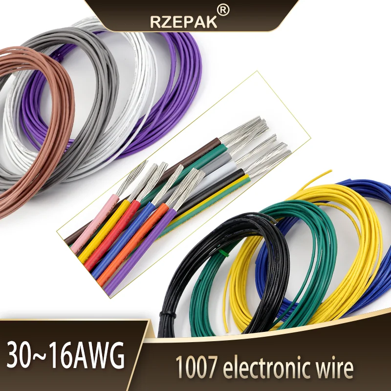 

5~100m Stranded Core Copper Wire 30~16 AWG PVC Insulation Solid Tinned Plating LED Line DIY Equipment Electric Cable
