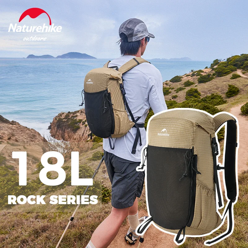 Naturehike 18L Backpack Rock Upgraded Hiking Backpack Outdoor Camping Travel Backpacking Ultralight Waterproof Bag Men Women