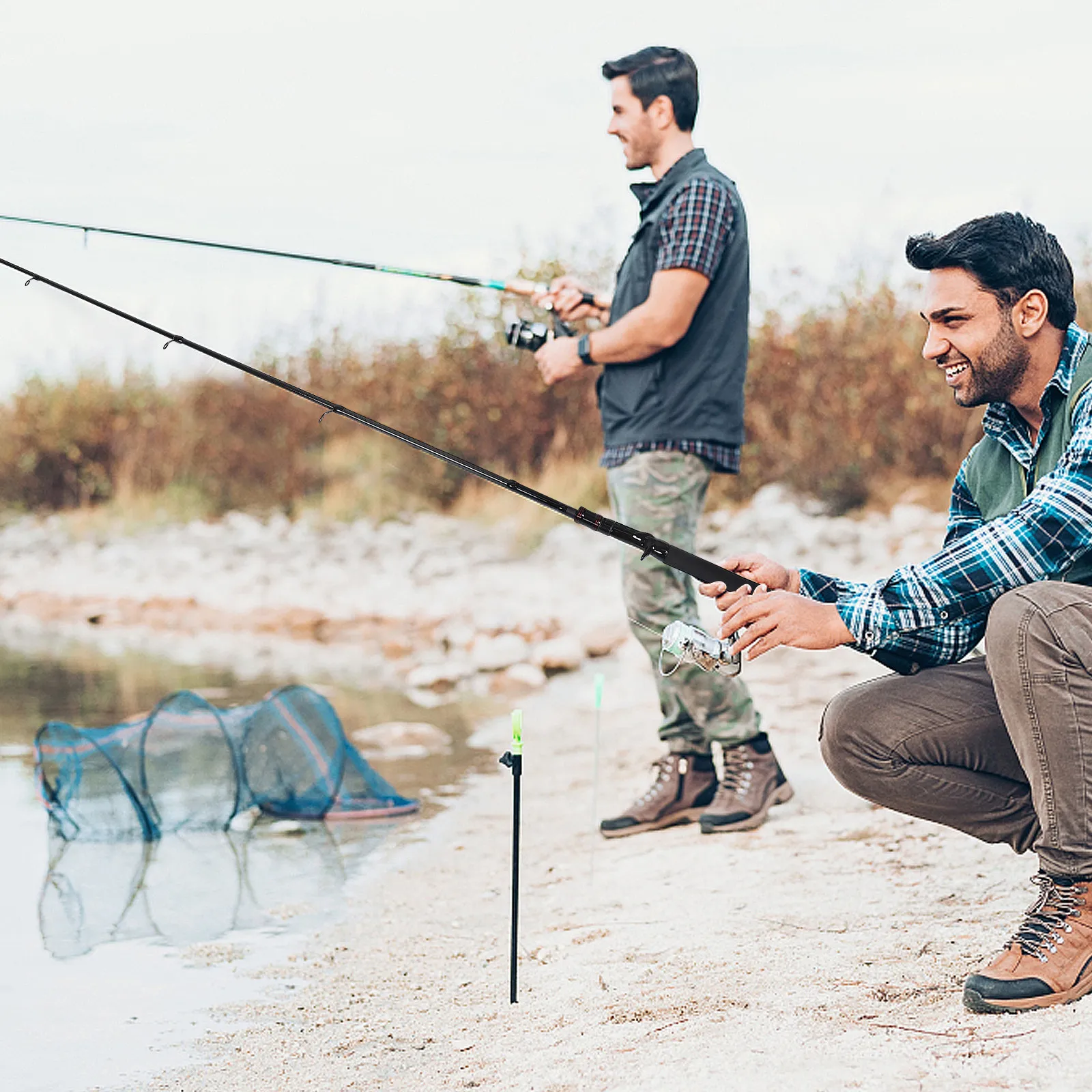 

Telescopic Fishing Rod Portable Carbon Fiber Straight Handle Adjustable Size Saltwater Freshwater Fishing Tool