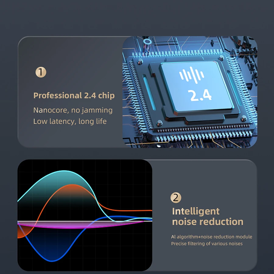 3.5mm Wireless Lavalier Microphone Camera Computer Android IOS Gaming Audio Video Recording Mic Live Broadcast Noise Cancelling