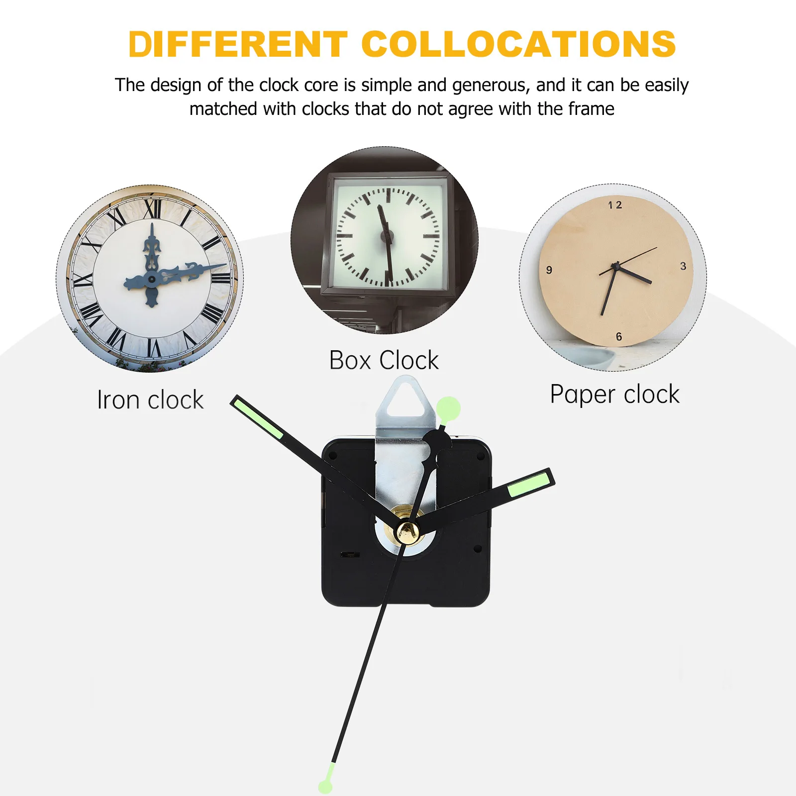 

1Set Silent Quartz Clock Movement DIY Repair Durable Replacement Parts for Wall Clock Quiet Mechanism for Office Bedroom Library