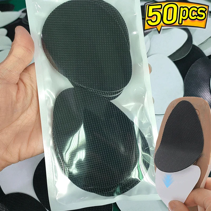 

50Pcs Wear-Resistant Non-Slip Shoes Mat Self-Adhesive Forefoot High Heels Sticker High Heel Sole Protector Rubber Pads Cushion