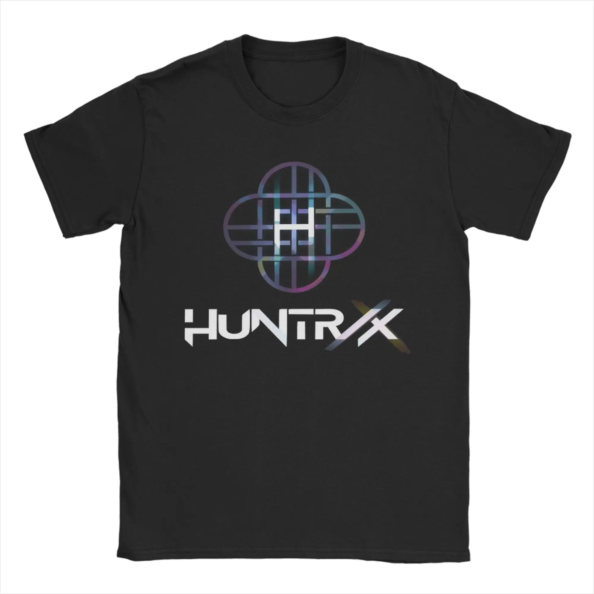

Футболки HUNTRIX KPop «Охотники на демонов» для мужчин, забавная футболка из 100% хлопка, футболки с круглым вырезом и короткими рукавами, идея подарка, топы