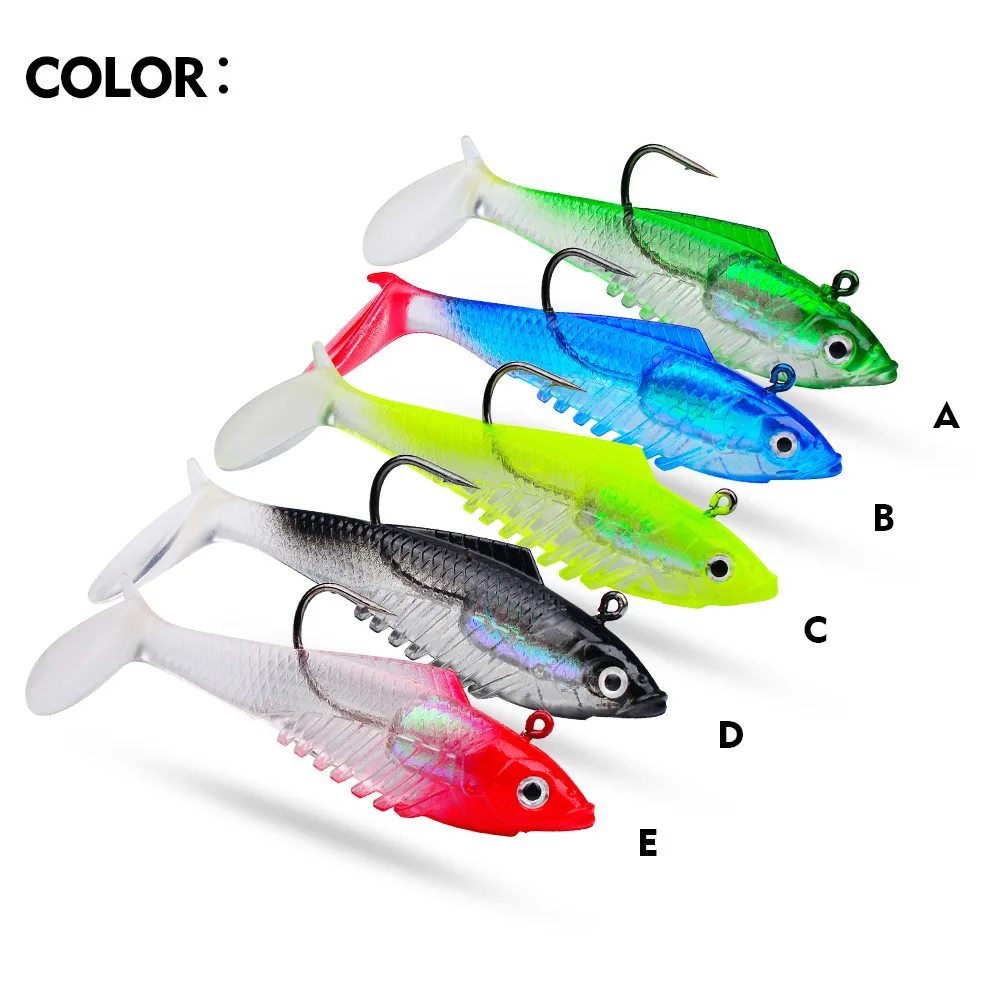 Sea.Yolo 11g/19g Fishing Lure T-tail Soft Bait Wrapped With Lead Fish Artificial Fake Bait For Sea Fishing Bait