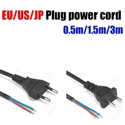 US EU Plug Replacement Power Cable 0.5m 1.5m 3m 220V Electrical Wire Euro Power Extension Cord for Lamp Base Power Supply Socket