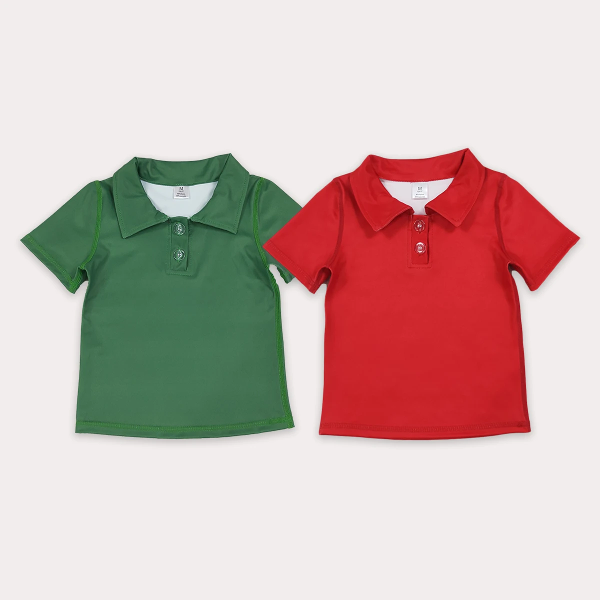 Summer Children Clothing Boutique Baby Girl Red Green Short Sleeve Yoga Active Wear Button up Polo Shirts Top Clothes Wholesale
