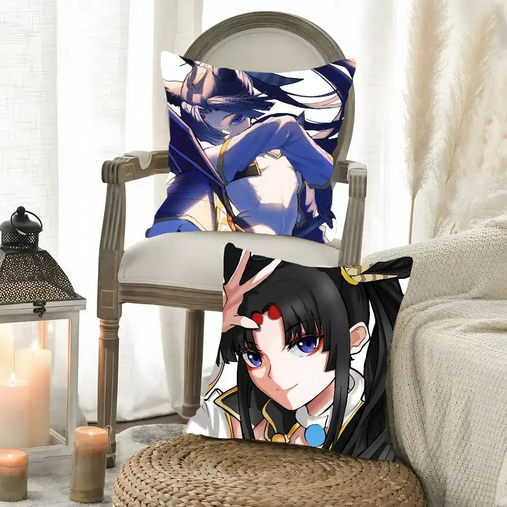 Ushiwakamaru Animated Game Fate Grand Order Pillow Case Fashion Square Pillowcase Bedroom Sofa Room Ins Decoration Leisure