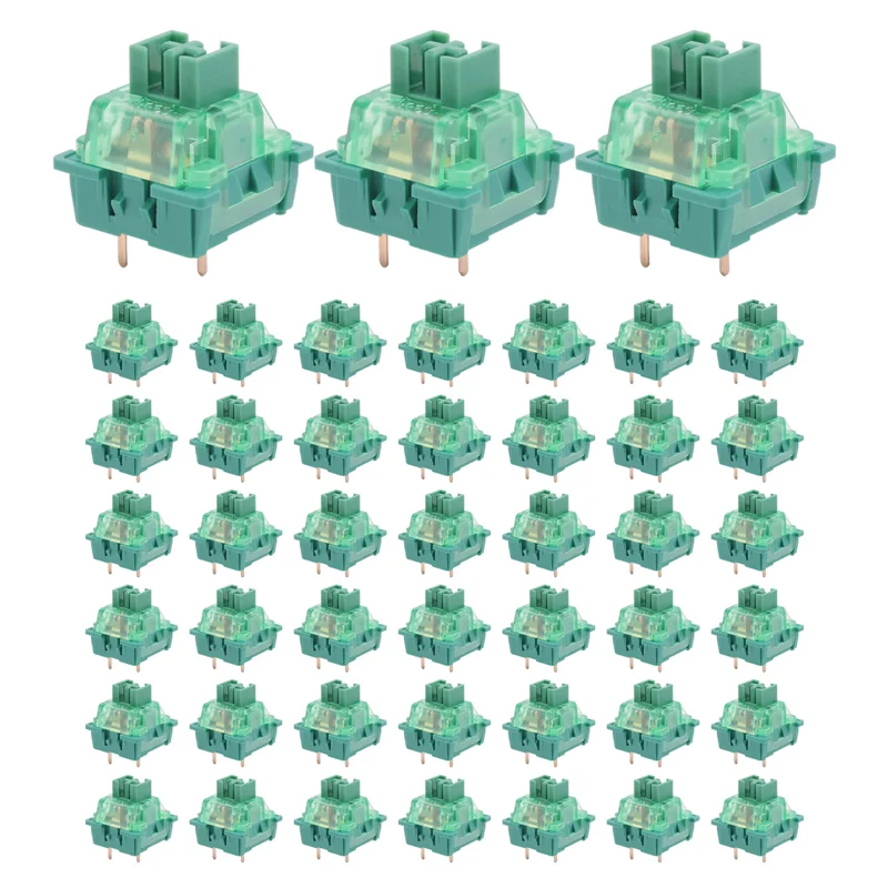 A13E-Akko V3 Pro Keyboard Switch Matcha Green Switches 3 Pin 50Gf Linear Switch For MX Mechanical Keyboard (45 Pcs)