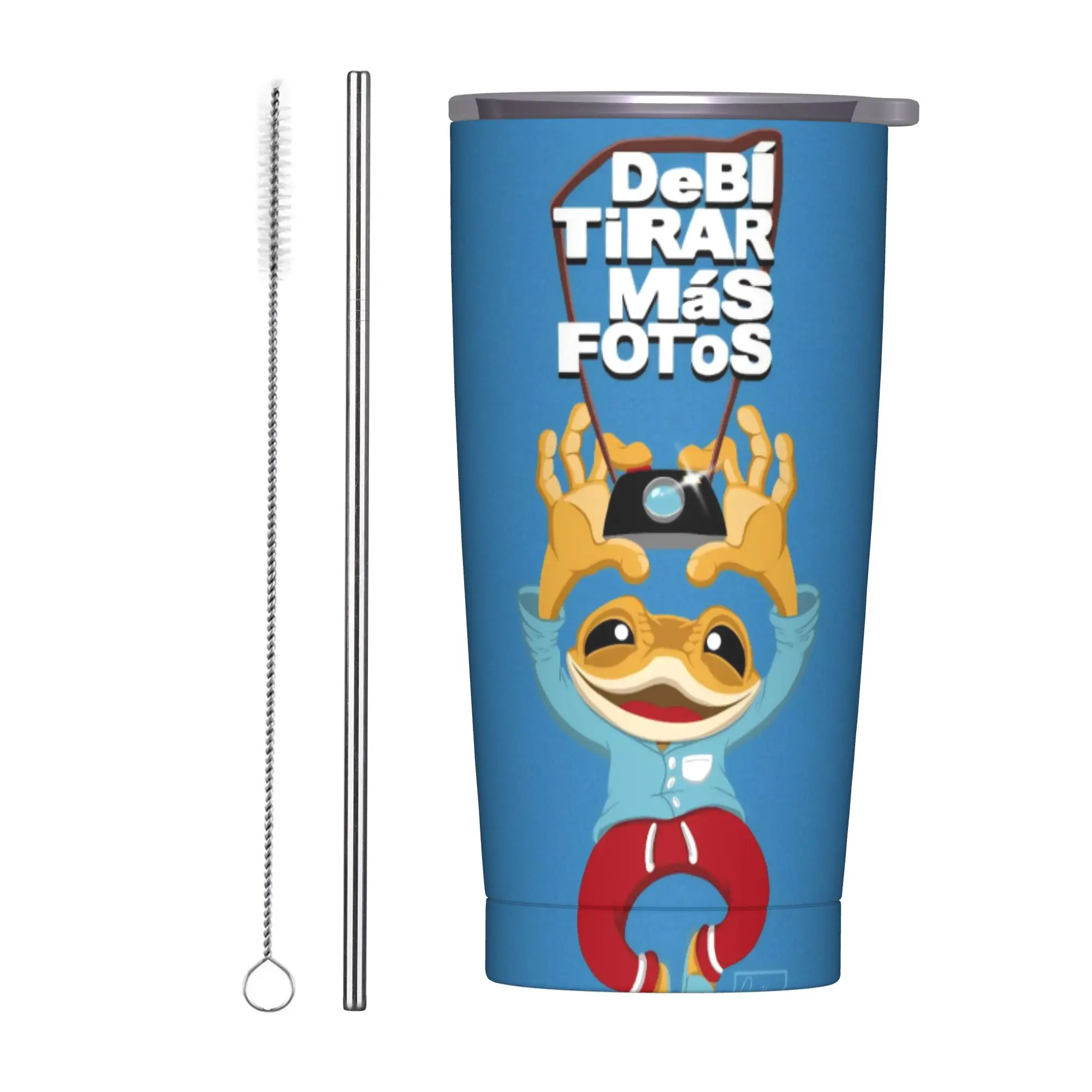 Bad Bunny DTMF Tour 2026 Tumbler Vacuum Insulated  Coffee Cups with Lid Straw Office Home Mug Water Bottle 20oz