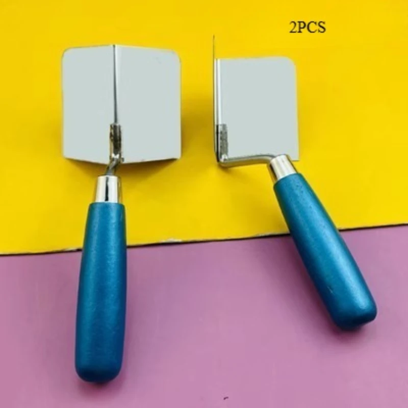 2Pcs Drywall Corner Tool Outside / Inside Corner Knife 8x6cm Stainless Steel Corner Trowel For Drywall Gyprock Plasterboard