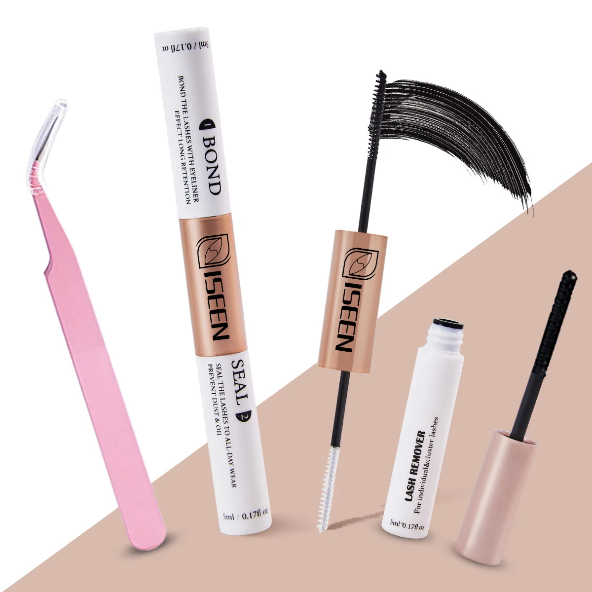 Lash Bond and Seal 10ml Individual Lashes Glue and Seal Super Strong Hold Lash Extension Eye Makeup Tools