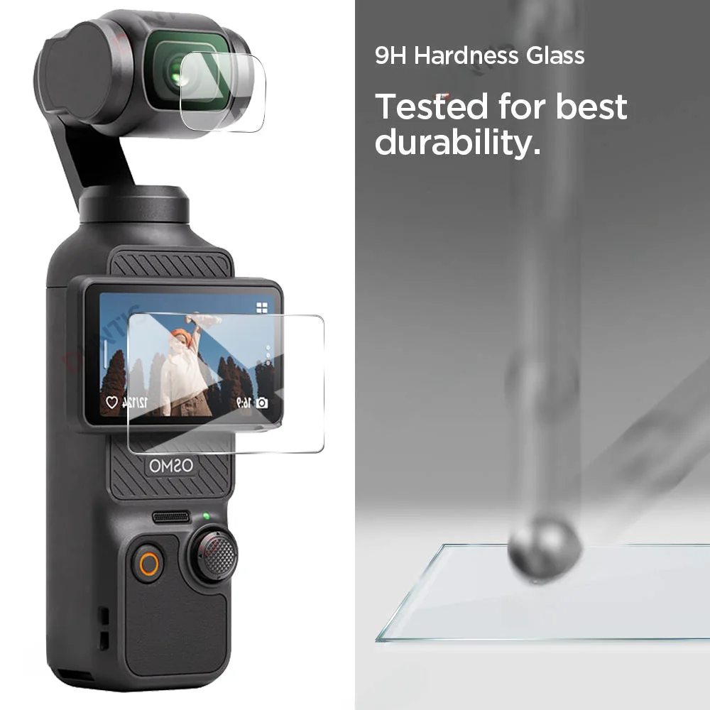 DJI OSMO 포켓 3 용 강화 유리, 렌즈 보호대 및 스크린 보호대, 스크래치 방지 필름, DJI 포켓 3 용 액세서리
