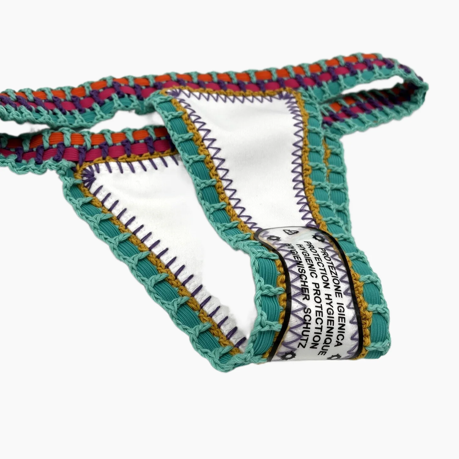 Women Sexy White Crochet Swimsuit Luxury Boho Bikini Set Triangle Elastic Swimwear Tops With Bottoms Bathing Suit Beachwear