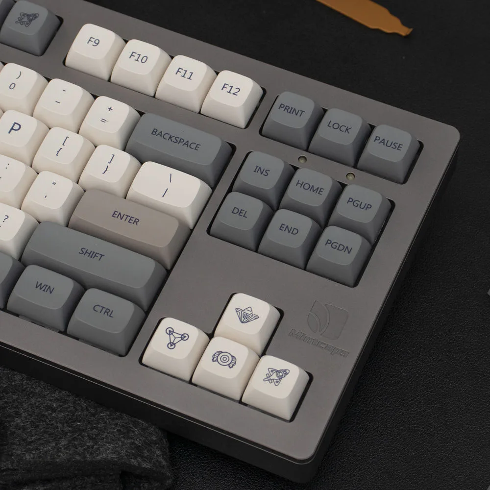 123 Keys XDA Profile PBT keycaps dye-sub Double-shot Keycap 6.25U Key Cap For Satellite Axis Mechanical Gaming Keyboard