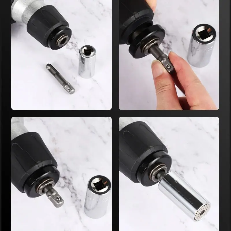 Hammer Conversion Joint Electric Screwdriver Head SDS Handle Connecting Rod Impact Drill Chuck Sleeve Adapter Tool Accessories