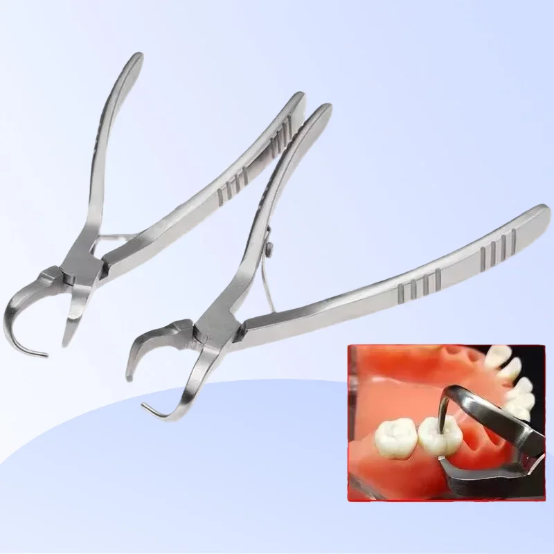 

2Pcs Dental Stainless Steel Tooth Crown Remover Plier Extractor Forceps Set for Dentist Dental Tools