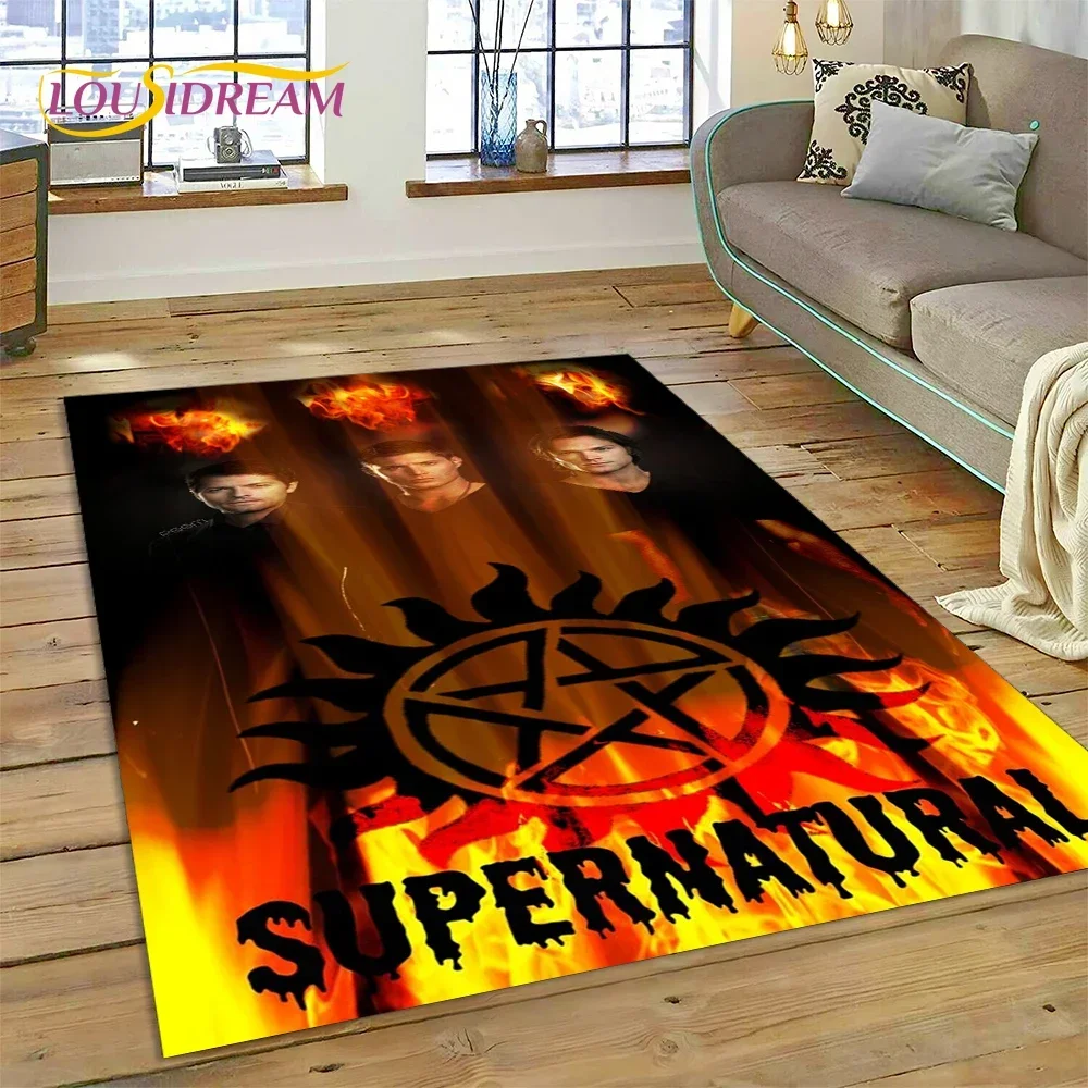 SPN أحدث خارق دين سام ثلاثية الأبعاد السجاد البساط لغرفة النوم غرفة المعيشة ديكور أريكة المنزل ، لعبة أطفال ديكور كبير الكلمة حصيرة
