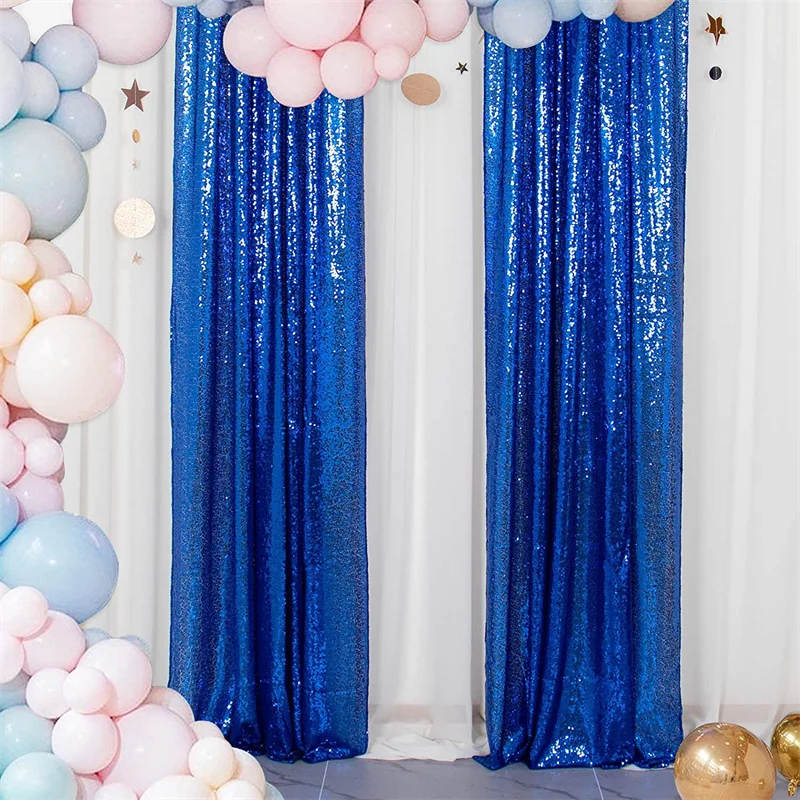 Gold Rose Sequin Backdrop Curtain Panels Stage Baby Shower Wedding Birthday reception Party Photo Booth Background Drapes image 3