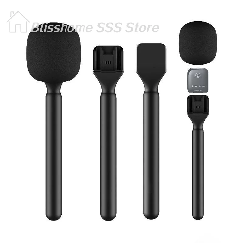 【S】Adaptador de micrófono inalámbrico portátil para entrevistas con espuma antiviento para micrófono Rode Wireless GO II, 1 o 2 dispositivos, duradero