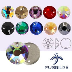 PUBRILEX K9 Strass Edges with Chamfers XIRIUS Crystals Flatback Sew-on Rhinestones for Garments Clothes Bags Glass Sewing Stones