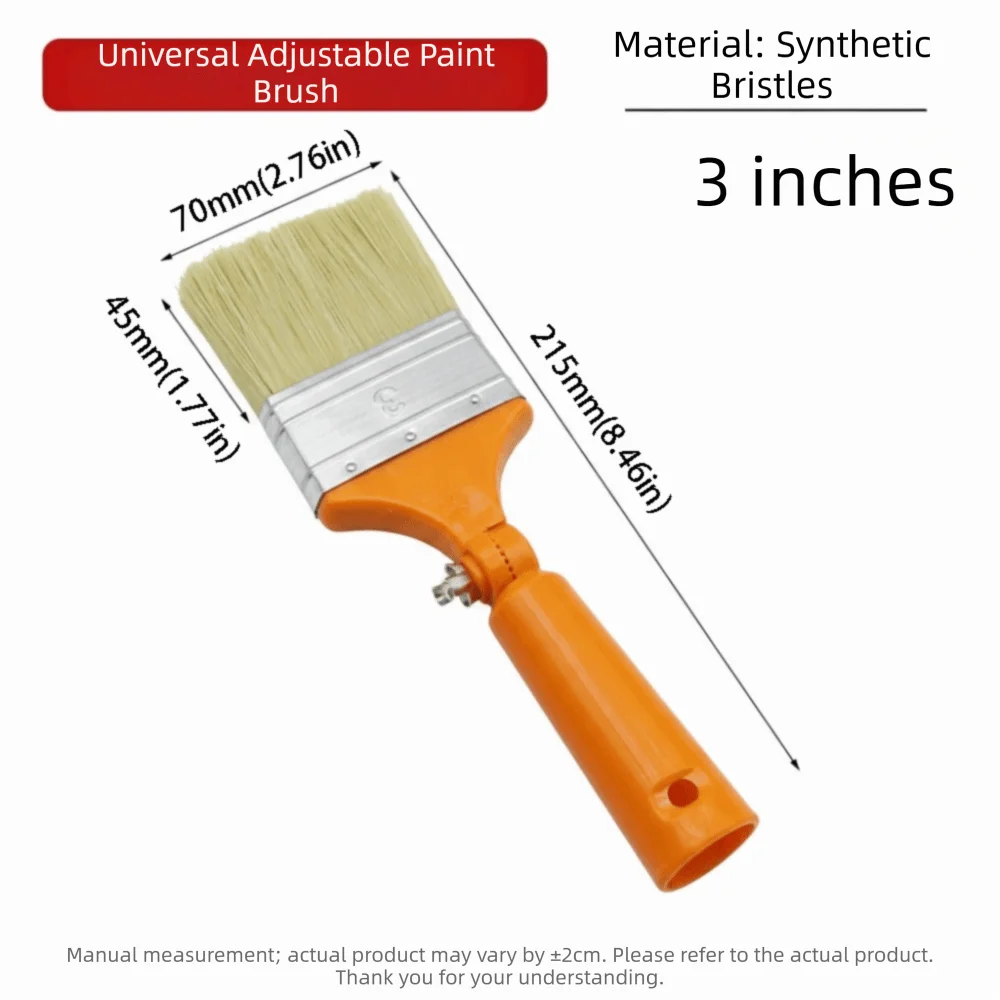 

New Material Plastic Handle Adjustable Paintbrush Replaceable Brush Head 360° Elbow Special-Shaped Paintbrush
