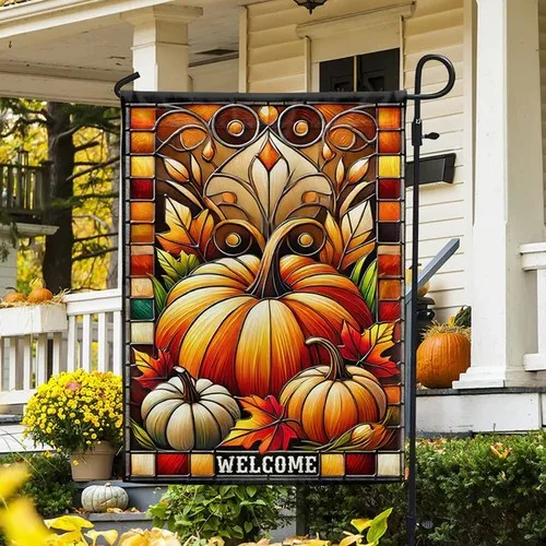 Fall Flag Pumpkin Harvest Thanksgiving Flag Graden Flag UUI GGX