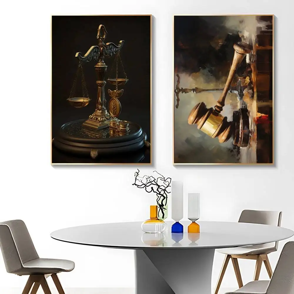 Scales Of Justice Goddess Of Justice Poster Kraft Club Bar Paper Vintage Posters Wall Art Painting Bedroom Study Stickers