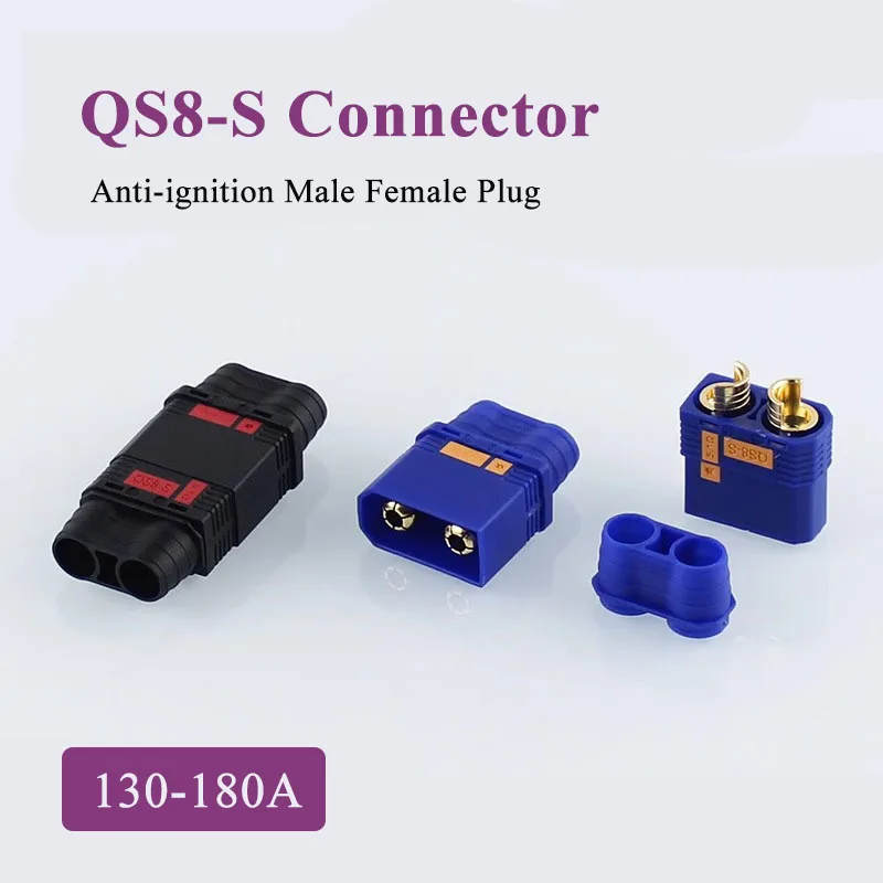 

QS8-S Anti-ignition Plug 130-180A High Current Male Female Connector Aircraft Model Lithium Battery Power Supply Head Terminal