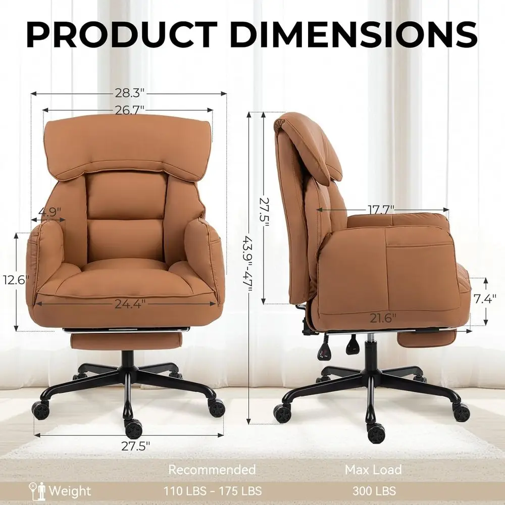 Legged Oice Chair with Pivoting Armrests,Criss Chair with ket Spring Seat & Back,Reclining Computer Gaming Chair with ootrest an