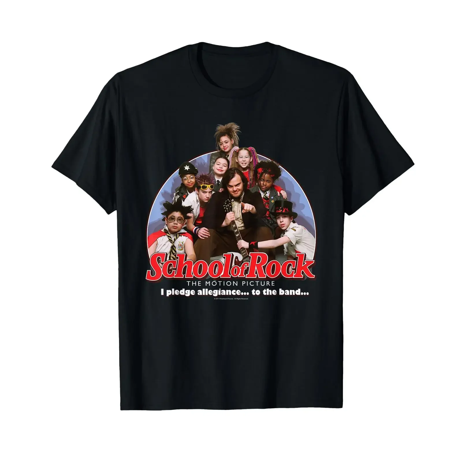 School of Rock I Pledge Allegiance T Shirt black s vintage Washed Versatile Stretched Breathable homme designer clothes fashion