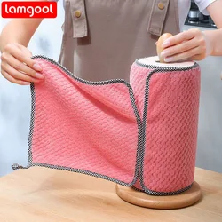 Lamgool Kitchen Towels Dishcloths Non-Stick Oil Thickened Table Cleaning Cloth Absorbent Scouring Pad Kitchen Rags Gadgets