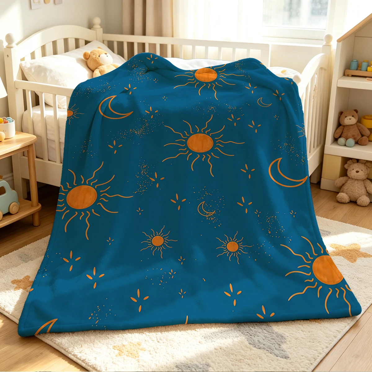 Celestial Glow  Blanket Soft Cozy Throw for Sofa Bed Festive Holiday Decor Gift for Kids and Adults, Lightweight and Warm