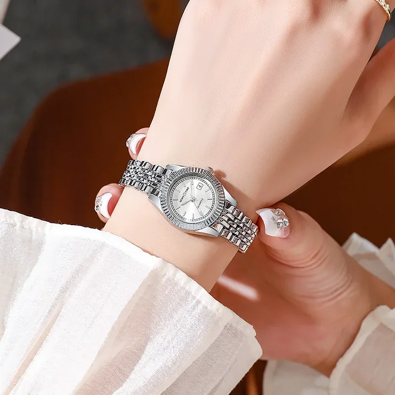 Top Brand Women Gold Silver Classic Quartz Watch Female Elegant Clock Luxury Gift Watches Ladies Steel Wristwatch Montre Femme