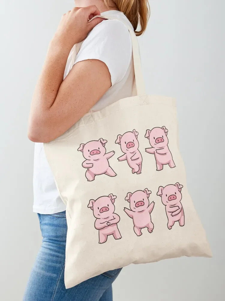 Pig Gifts For Pig Lovers Women Pig Shirt Women Men Kids Tote Bag Canvas shoulder bag bag for beach Women's shopping