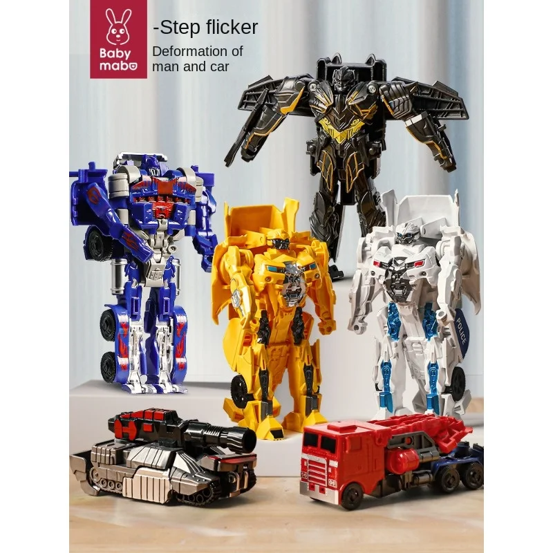 

One Step Transforming Car Toy Boy Child Robot King Kong Puzzle Boy Transforming Robot Truck Boy Girl Birthday Gift Hand Model