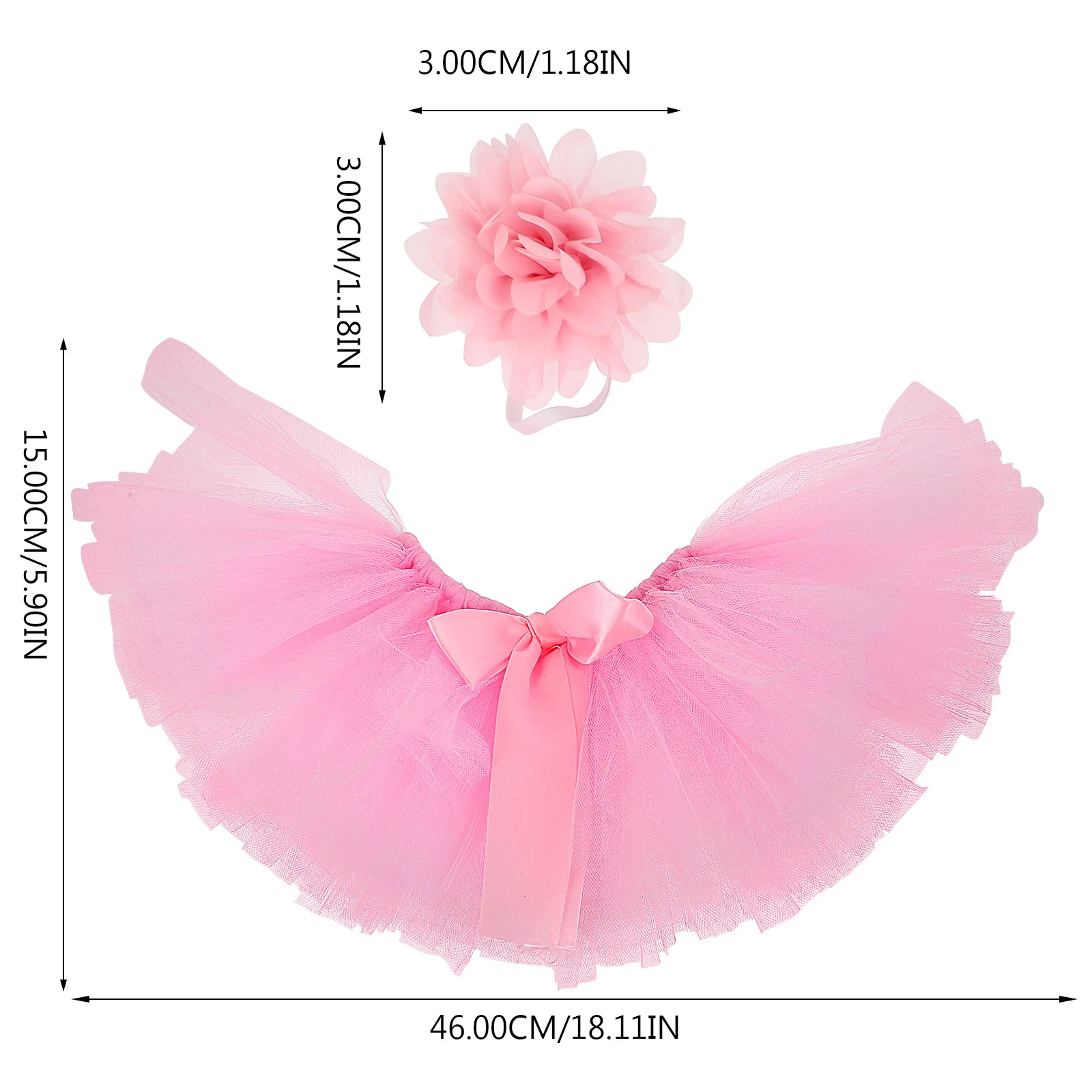 

2Pcs Newborn Infant Tutu Skirt Set Bunny Baby Skirt Soft Skin Friendly Baby Photography Outfit Dress Up Cake Smash