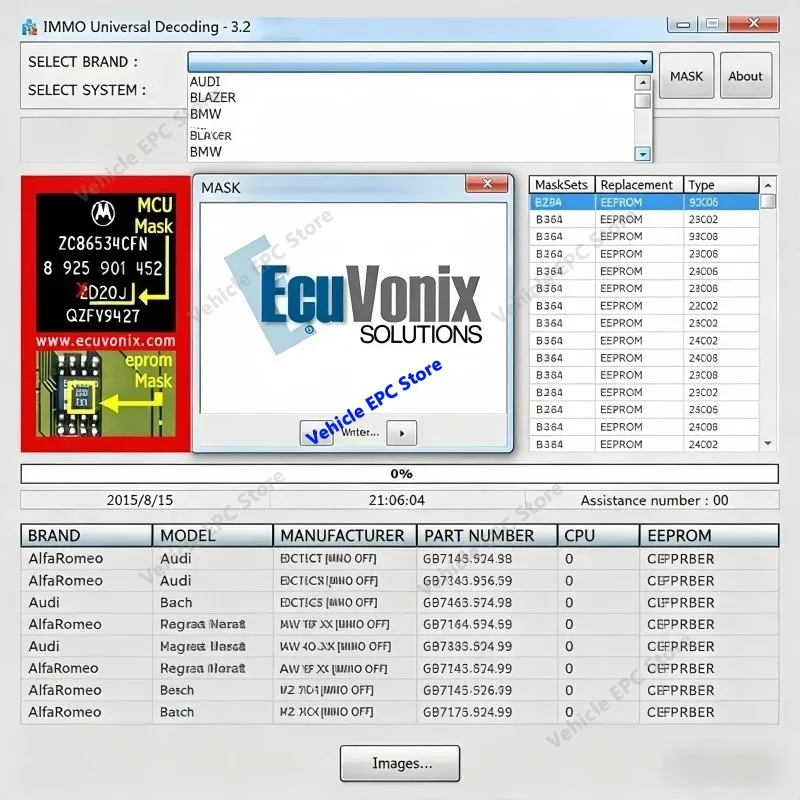 2026 Newest EDC IMMO SERVICE TOOL V1.2 Car Repair Software PIN CODE EcuVonix Decoding V3.2 Immo Off CALCULATOR BSI VDO DASHBOARD