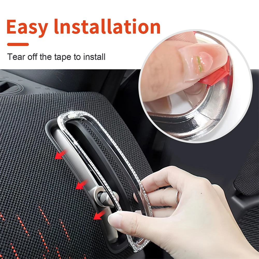 

For Mini Cooper JCW Countryman U25 2024 2025 Car Dashboard Side Air Outlet Vent Cover Frame Crystal Artificial Diamond Sticker