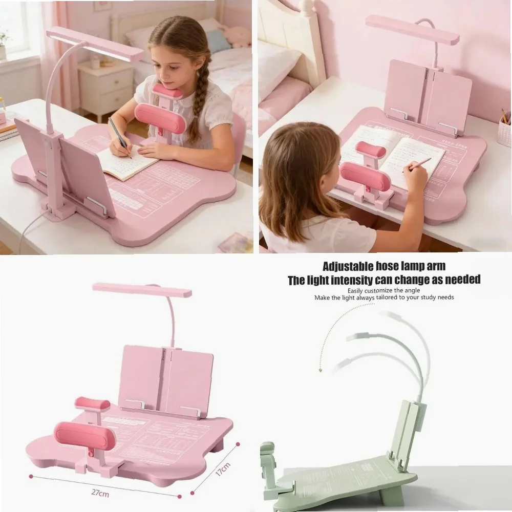 

Comfortable Writing Position Helper For Kids Featuring variable Slope And Integrated Eye Care lamp B03E