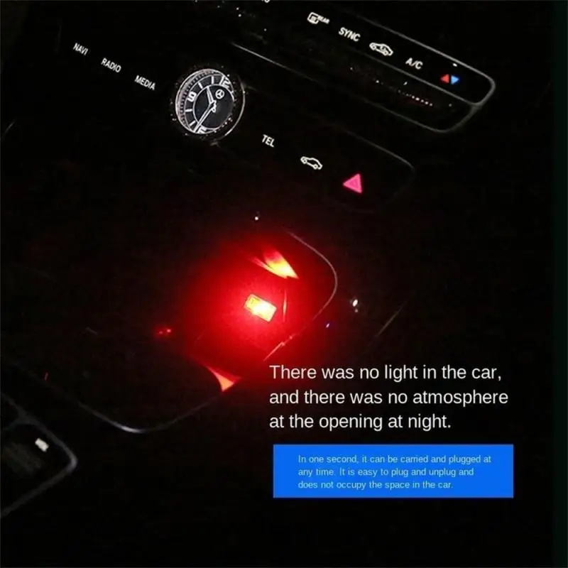 Auto Decoration Night Lamp Convenient To Use 3.2g Car Accessories Car  Decorative Lamp Long Service Life 20ma Car Door Light 5v