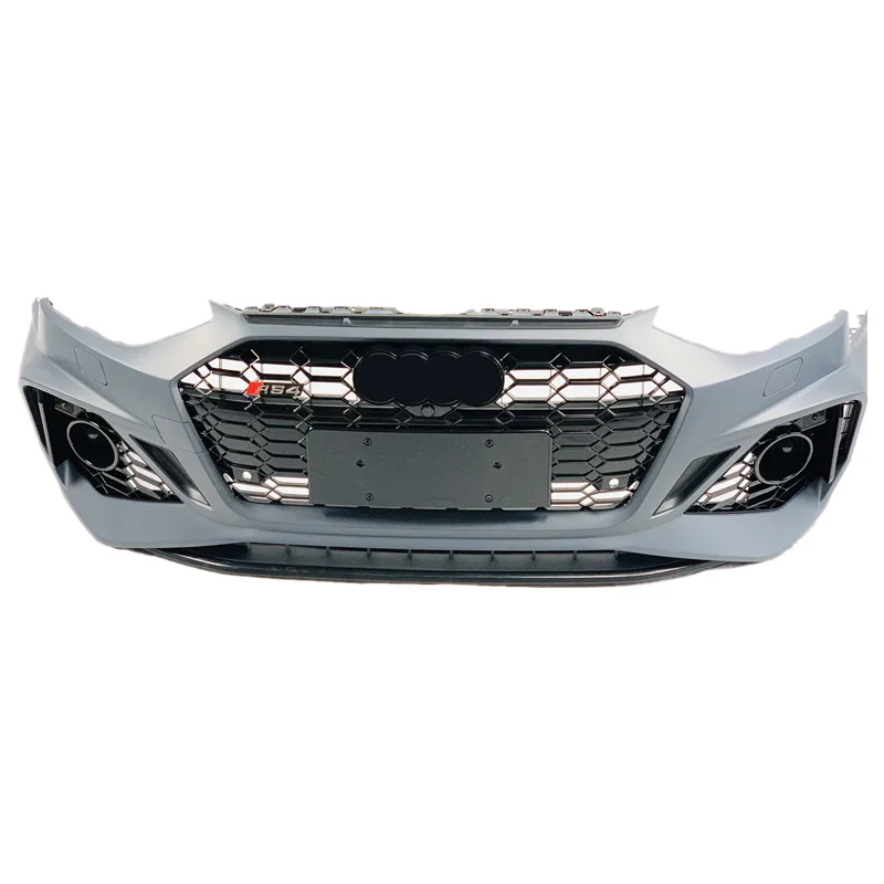 

New Upgrade A4 Refit to RS4 Front Bumper with Honeycomb Grille for Audis RS4 Car Bodykit 2020-2022