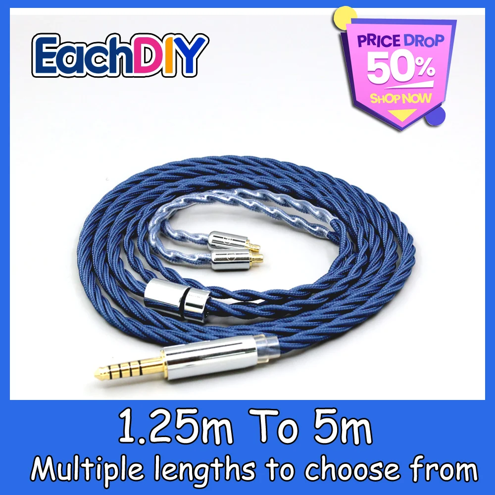 

99% Pure Silver OCC Graphene Alloy Full Sleeved Earphone Cable For Acoustune HS 1695Ti 1655CU 1695Ti 1670SS LN008622