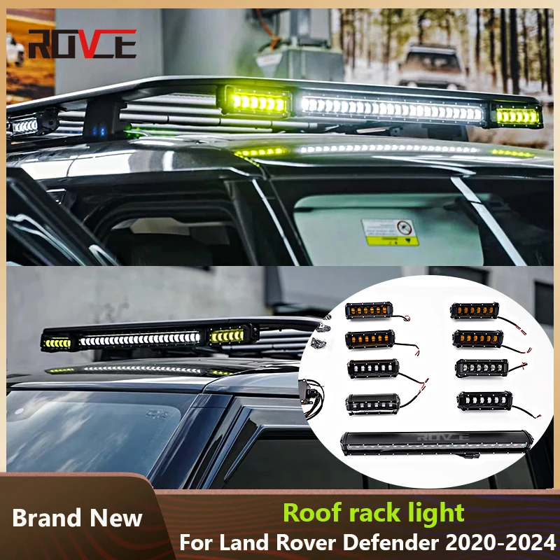 

ROVCE Roof Rack Light Top Lamp Rack Off-road Lights For Land Rover Defender 2020-2024 Car Accessories