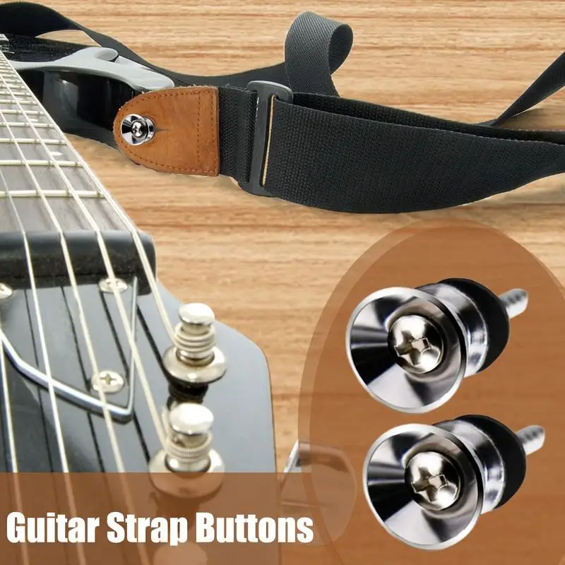 Guitar Security Lock Metal Security Quick Release Guitar Strap Locks Quick Release Metal Locks Flat Head End Pins For Secure