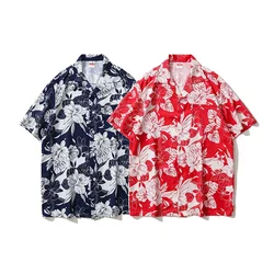 VIP Customized Casual Fashion Hawaiian Shirts for Men's Vacation Daily Top Grade Gym Elegant Flower Pattern Printing Social